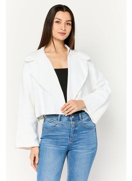 EMPORIO ARMANI Women Textured Cardigan, White  - Image 1