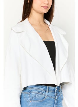 EMPORIO ARMANI Women Textured Cardigan, White  - Image 3