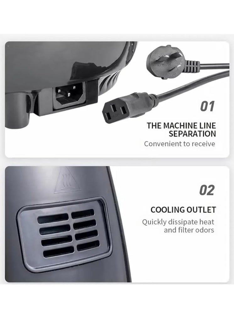 SILVER CREST Electric Air Fryer, 6L Capacity, 2400W, LCD Touch Screen, Non-Stick Basket, Versatile - Image 2