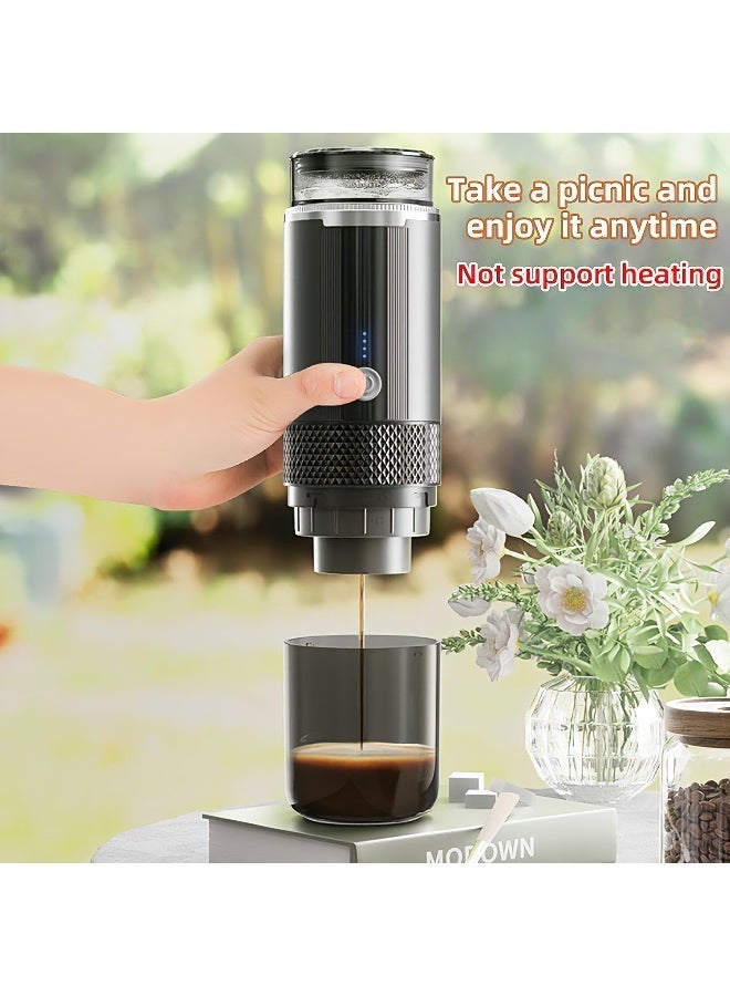 Portable Electric Espresso Coffee Machine One Button Operation with 4 Power Indicator Light Cordless Rechargeable Handheld Coffee Maker for Home Car Travel with Carry Bag (not heating),2w,170ml - Image 1