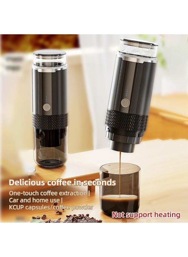 Portable Electric Espresso Coffee Machine One Button Operation with 4 Power Indicator Light Cordless Rechargeable Handheld Coffee Maker for Home Car Travel with Carry Bag (not heating),2w,170ml - Image 3