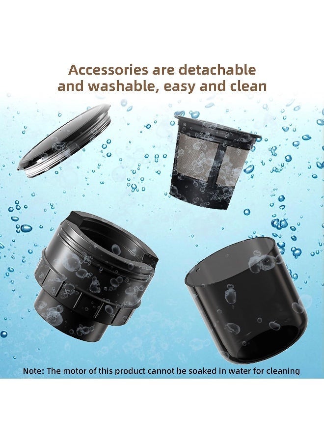 Portable Electric Espresso Coffee Machine One Button Operation with 4 Power Indicator Light Cordless Rechargeable Handheld Coffee Maker for Home Car Travel with Carry Bag (not heating),2w,170ml - Image 5