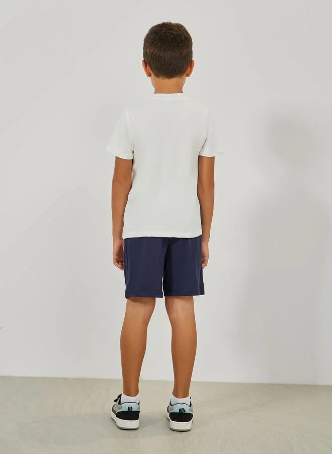 Styli Football Print T-Shirt & Shorts Set