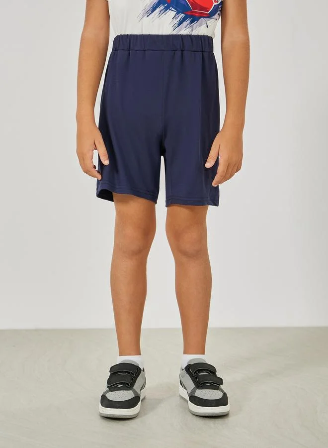 Styli Football Print T-Shirt & Shorts Set