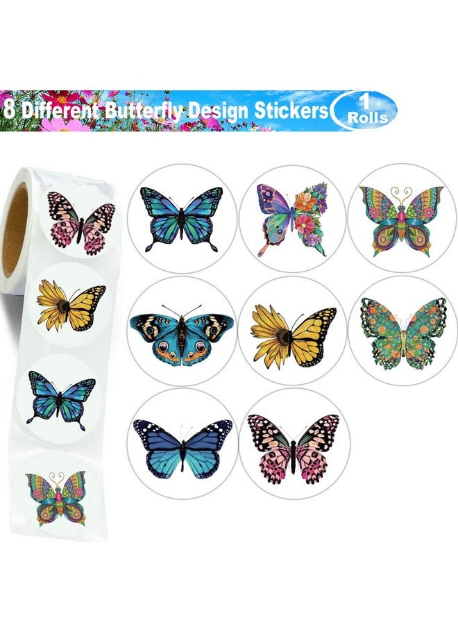 Hohamn 600Pcs Butterfly Stickers Roll For Kids 1.5 Inch Butterfly Stickers Label For Kids Butterfly Party Favors Decoration Envelope Seals - Image 3