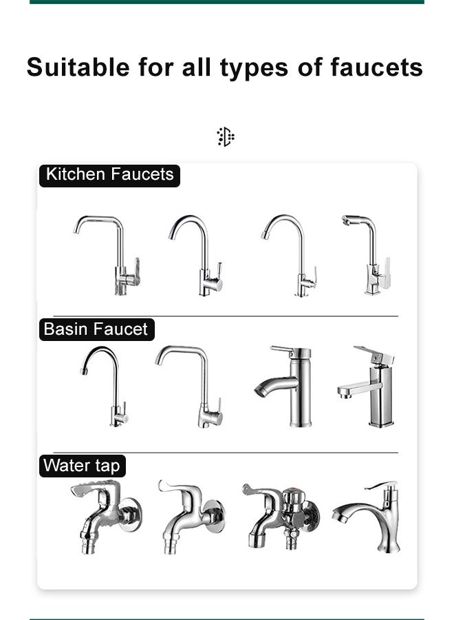 HaHaHai 2PCS Sink Filter Water Faucet, Universal 360 Degree Rotating Sink Filter , 6 Layer Cartridge Activated Carbon Filters,Kitchen Faucet Water Filter for Home Kitchen Bathroom - Image 5