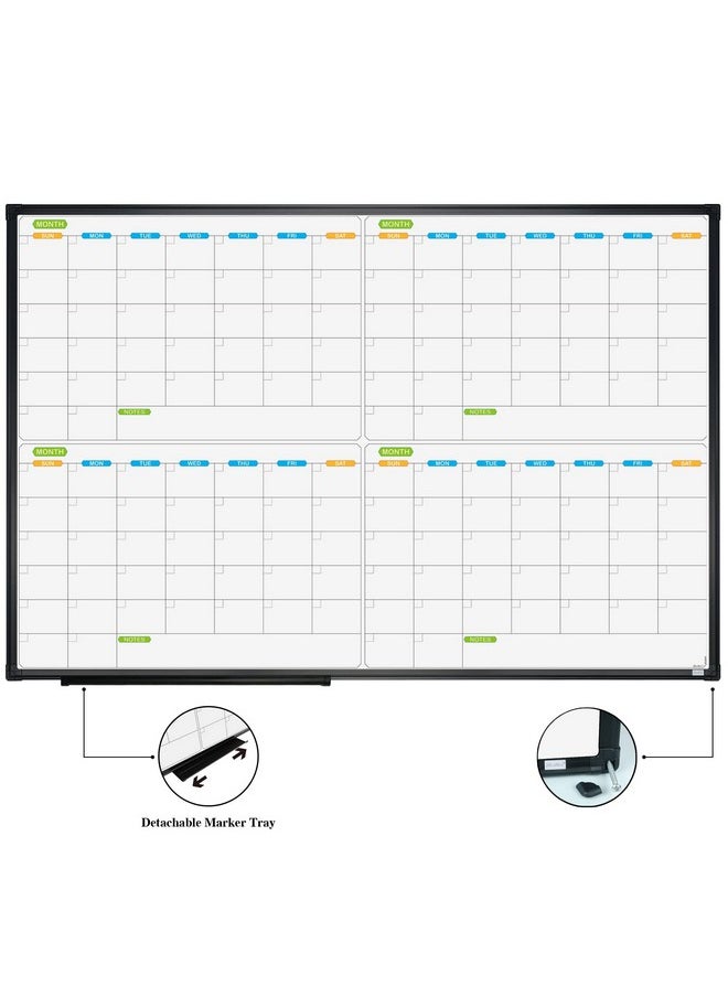 السبورة البيضاء المغناطيسية ذات التقويم الجاف لمدة 4 أشهر، مخطط السبورة البيضاء مقاس 36 × 24 بوصة، إطار من الألومنيوم الأسود، لوحة مثبتة على الحائط للمكتب والمنزل والمدرسة - pzsku/Z9681600C2599D9EF8473Z/45/_/1720520713/76e4daca-3c99-47c3-b138-2422f96323cb