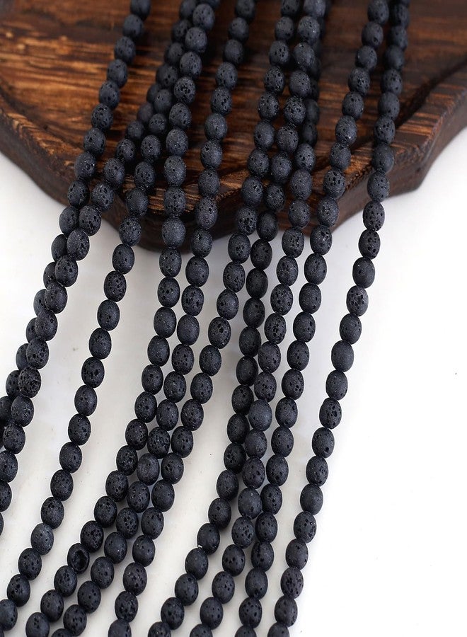 HERZWILD 630Pcs Lava Beads Natural Black Lava Stone Beads Round Lava Stone Beads Natural Gemstone Beads Lava Spacer Beads for Bracelets Necklace Jewelry Making(6mm) - Image 3