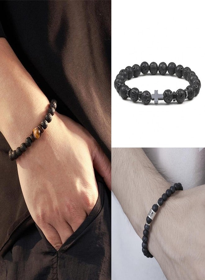 HERZWILD 630Pcs Lava Beads Natural Black Lava Stone Beads Round Lava Stone Beads Natural Gemstone Beads Lava Spacer Beads for Bracelets Necklace Jewelry Making(6mm) - Image 4