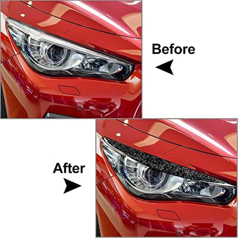 QASULER غطاء جفن المصباح الأمامي QASULER لسيارة إنفينيتي Q50 - Image 2