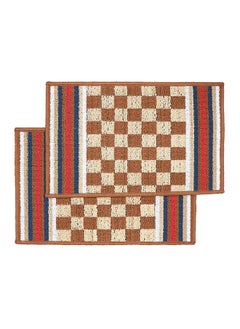 Status Contract Anti Slip Front Monsoon Doormat| Living Room Rug |Polypropylene Floor Mat for Home|Essential Small Rug for Office, Bedroom & Kitchen|- Pack of 2 (Beige), 38 X 58 Cm  - Image 2
