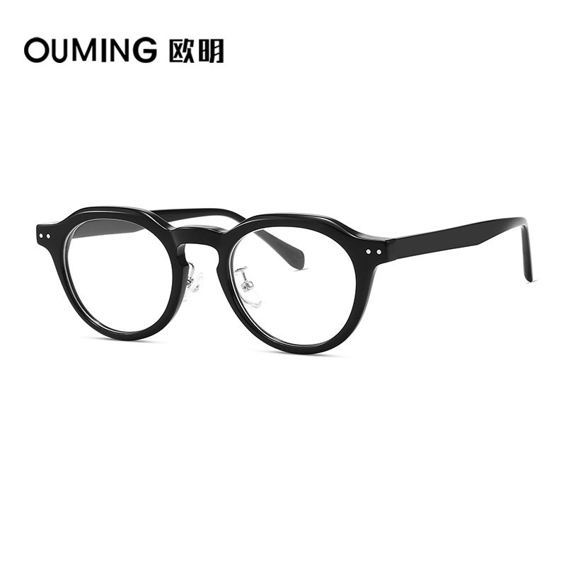 1046 Ouming Fashion Decorative Classic Flat Mirror Korean Style Retro Wide-Brimmed Oval Plate Mirror Frame - Image 2