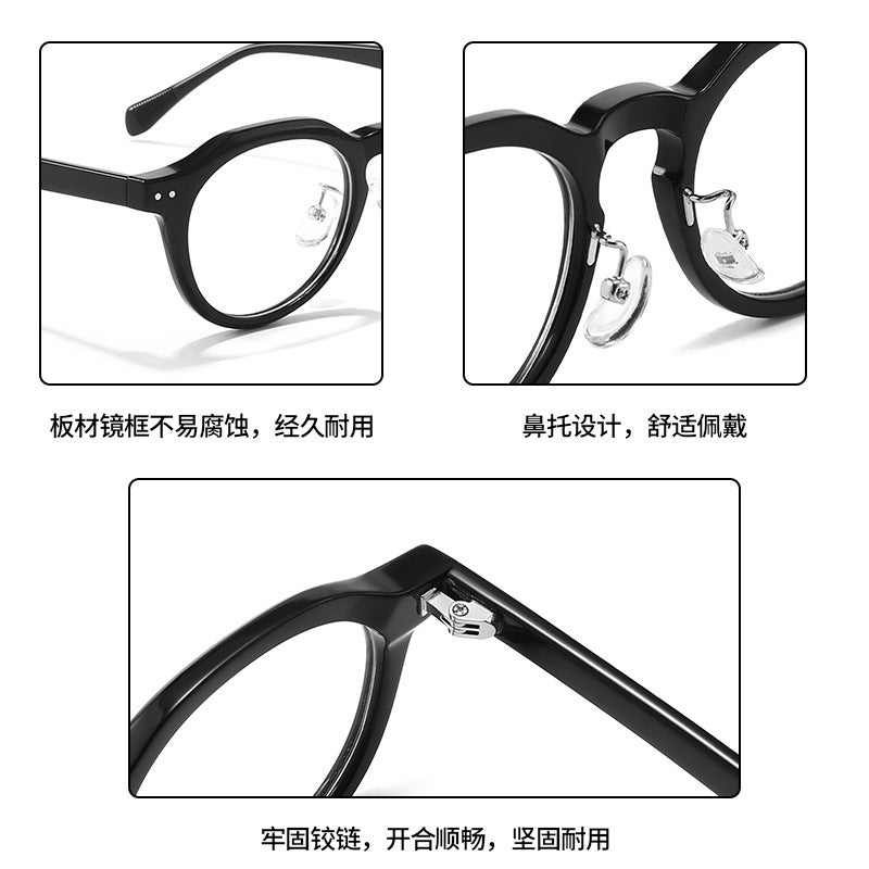 1046 Ouming Fashion Decorative Classic Flat Mirror Korean Style Retro Wide-Brimmed Oval Plate Mirror Frame - Image 4