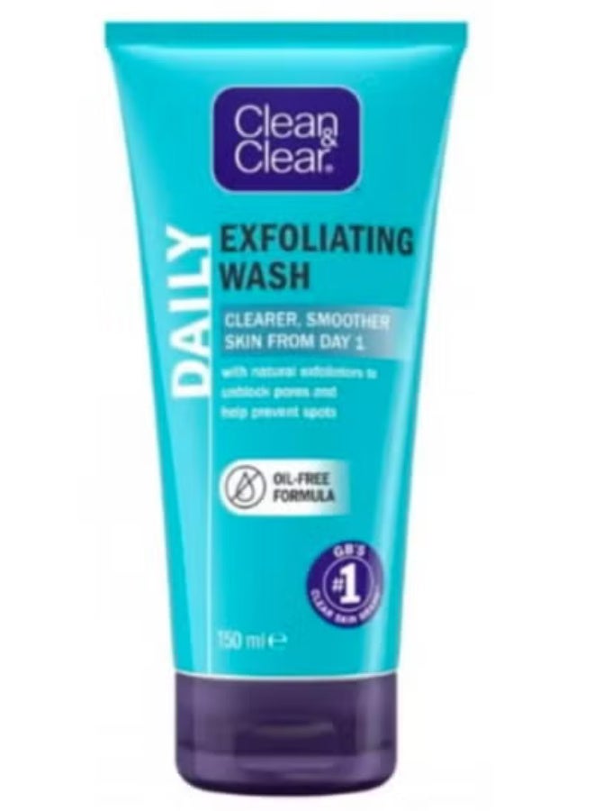 Clean & Clear Exfoliating Daily Wash 150ml - Image 1