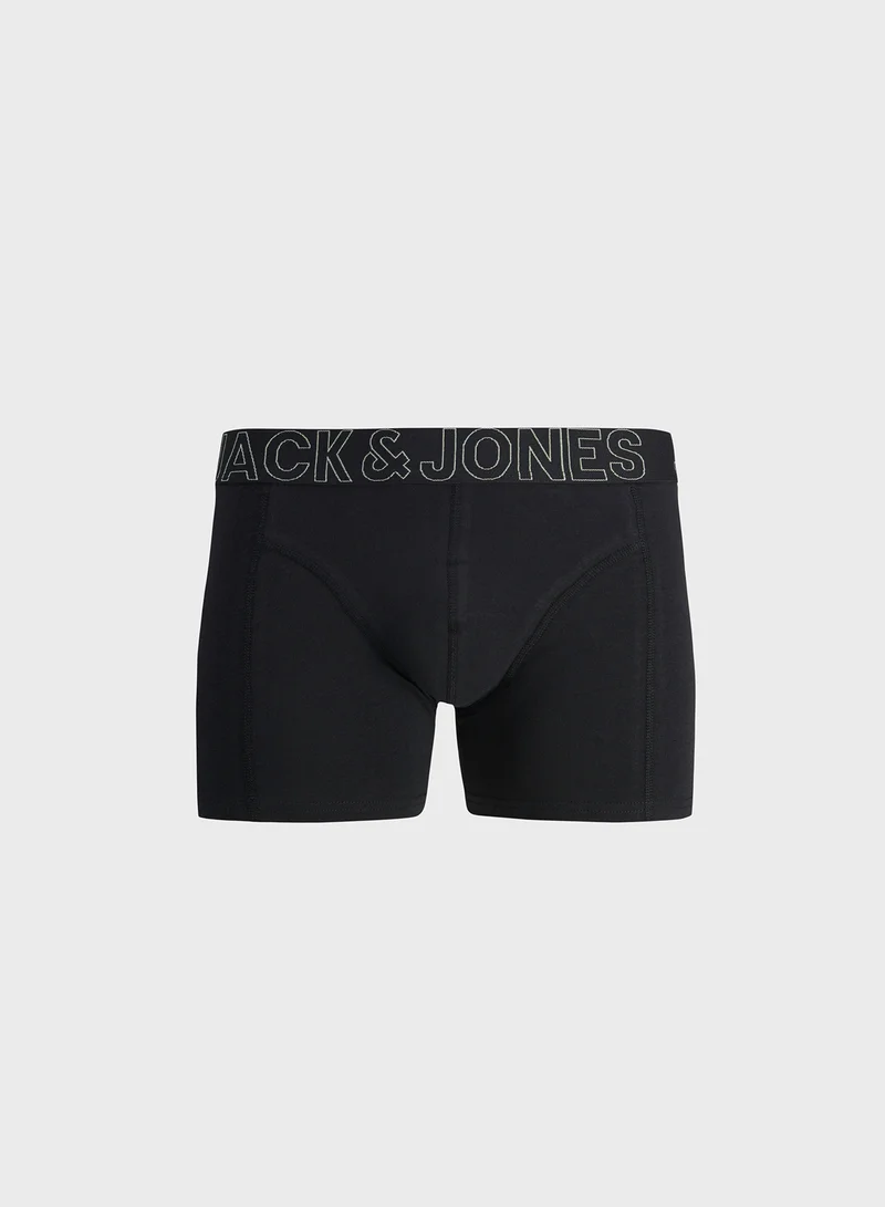 Jack & Jones Junior Youth 3 Pack Logo Waist  Boxers
