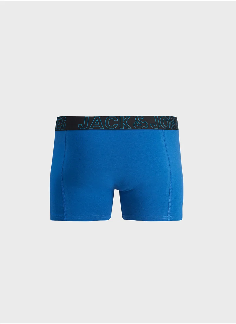 جاك وجونز جونيور Youth 3 Pack Logo Waist  Boxers