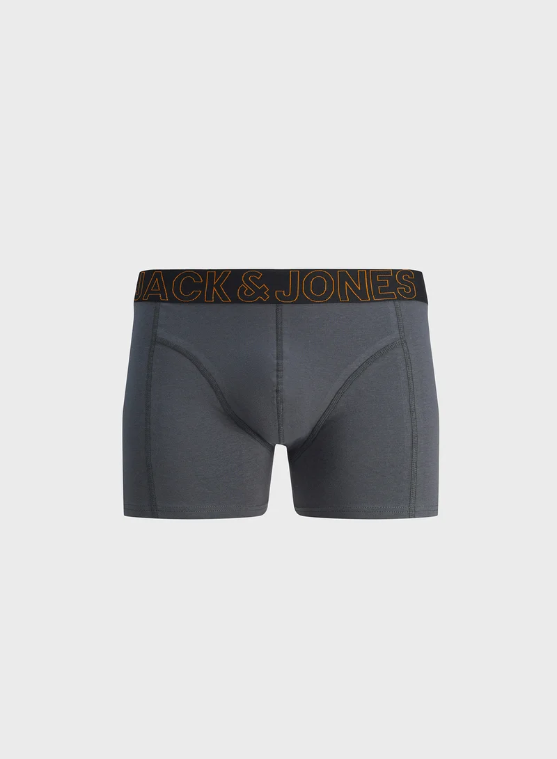 Jack & Jones Junior Youth 3 Pack Logo Waist  Boxers