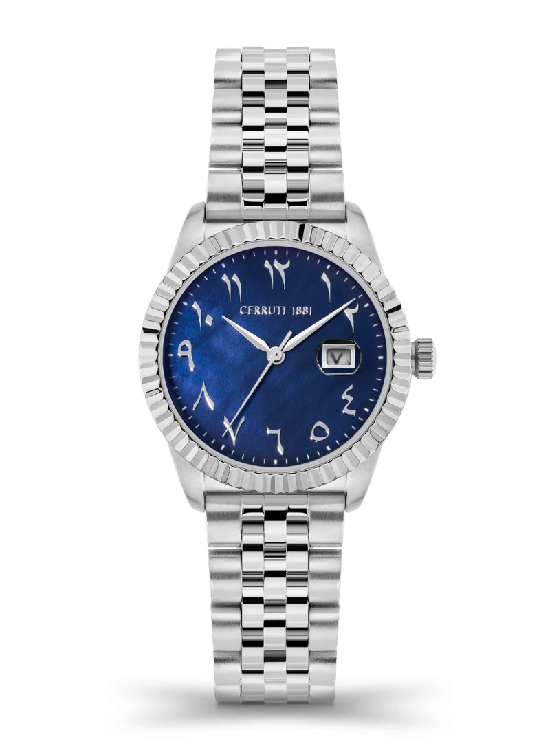 Chienti Blue Arabic Dial Stainless Steel Bracelet Analog Watch for Women