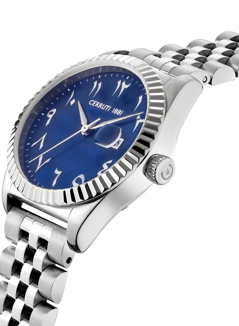 شيروتي 1881 ساعة يد نسائية بعقارب وسوار من الستانلس ستيل