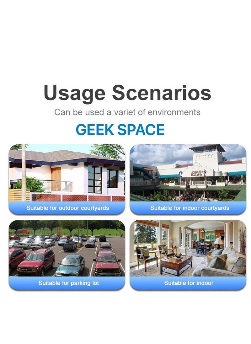 GEEK SPACE - Geek Space VTS02 WIFI Solar-Powered Outdoor Detection Camera Advanced Security Solution 10X Optical Zoom, Waterproof, PIR Motion Detection, 360 Degree Rotation - Image 1