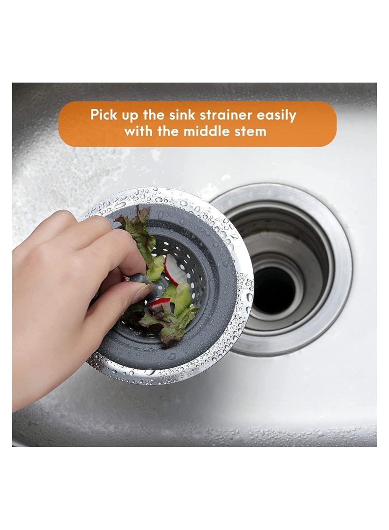Kitchen Sink Strainer Silicone Sink Stopper for Kitchen Sink 4.5 inches. (Grey) - Image 5