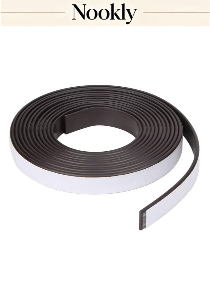 nookly Magnetic Tape with Adhesive, Magnet Tape Roll with Strong Adhesive Backing for DIY Art Projects - Image 1