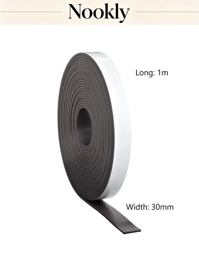 nookly Magnetic Tape with Adhesive, Magnet Tape Roll with Strong Adhesive Backing for DIY Art Projects - Image 2