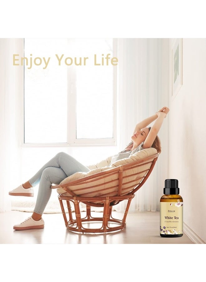 ESSLUX White Tea Essential Oil, ESSLUX Aromatherapy Essential Oils for Diffuser, Massage, Soap, Candle Making, Home Fragrance, 30 ml  - Image 5