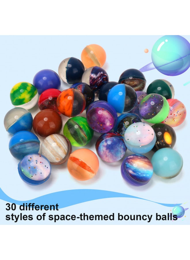 Pllieay - Pllieay 30PCS Galaxy Bouncy Balls, 32mmSpace Bouncy Balls Bulk, Space Party Favors Rubber Balls for Kids Party Favors, Space Toys for Kids, Christmas Gift Bag Filling(30 style) - Image 1