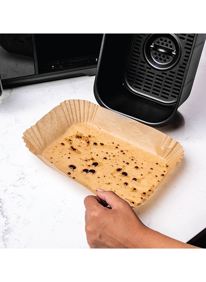 nutricook Air Fryer Disposable Liners, 150pcs Non-Stick, Waterproof Paper Liner for Air Frying, Baking, Compatible with Nutricook Air Fryer Duo 2 8.5L, 22cm, Square  - Image 1
