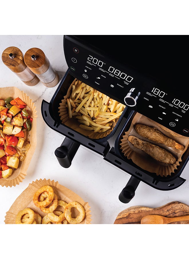 nutricook Air Fryer Disposable Liners, 150pcs Non-Stick, Waterproof Paper Liner for Air Frying, Baking, Compatible with Nutricook Air Fryer Duo 2 8.5L, 22cm, Square  - Image 3