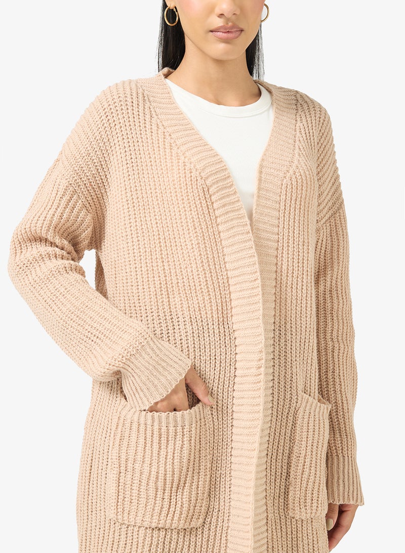 Ginger Longline Kniited Cardigan with Pockets - Image 3