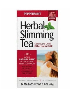 Herbal Slimming Tea Peppermint Caffeine Free 24 Tea Bags 1.7 oz 48 g