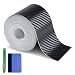 Arespark Carbon Fiber Wrap Black Vinyl Wrap Cars Window Door Trim Universal Chrome Delete Vinyl Tape Door Edge Guards Vehicle Protection Tape Auto Accessories with Free Tool Kit 2in x 30ft - Image 2