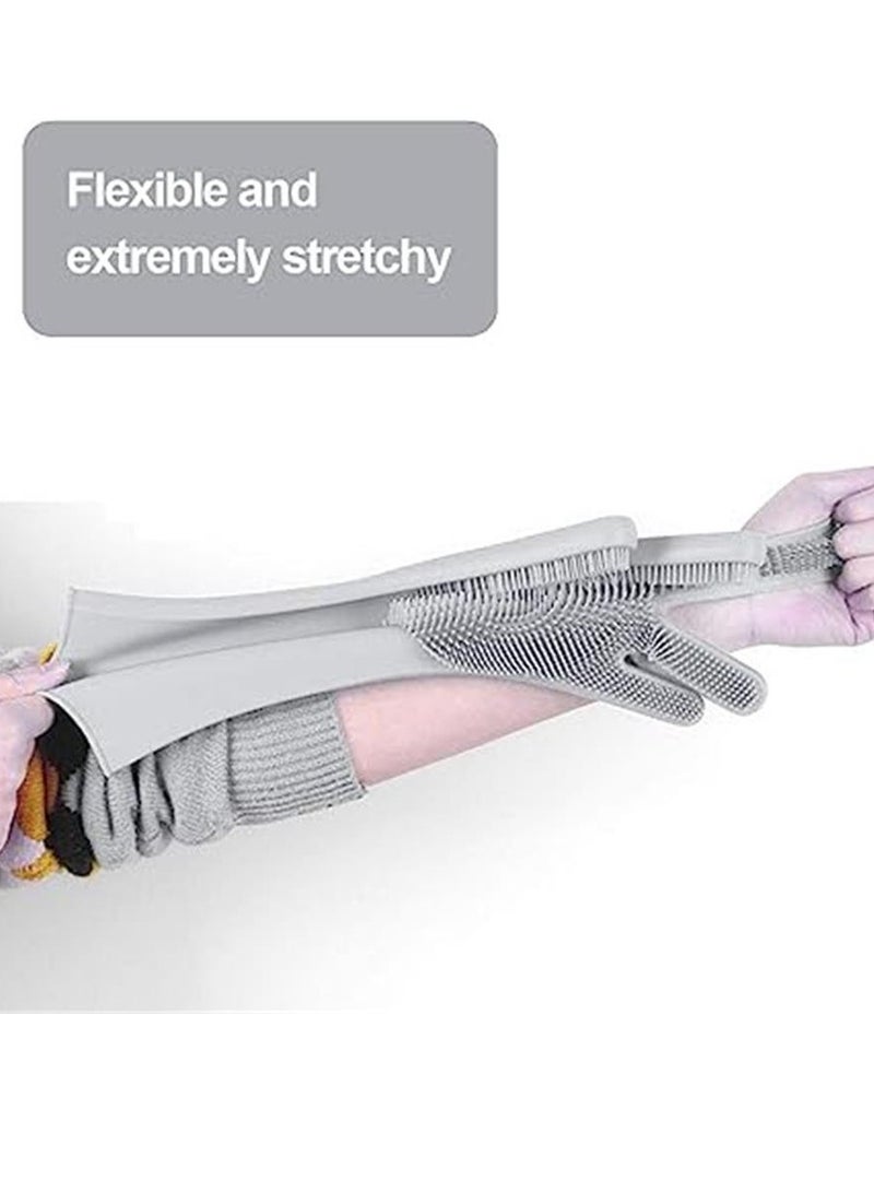 Beauenty Magic Silicone Dishwashing Gloves Cleaning Scrubbing-Dish Wash Silicone Gloves Great for Washing Dish,Kitchen,Car,Bathroom and More. - Image 2