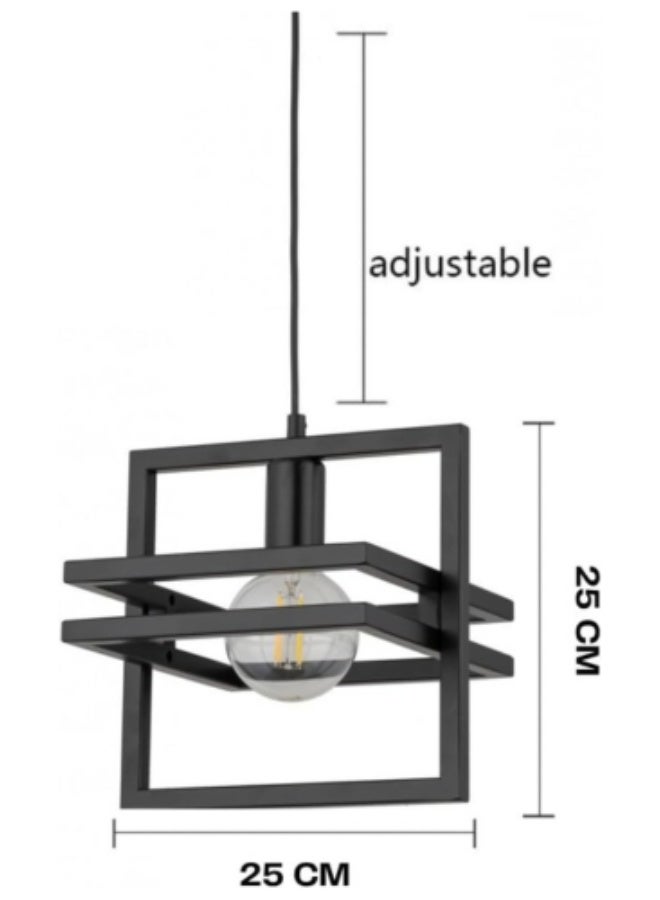 Modern Black chandelier Light – Premium Black Iron Chandelier for Dining, Living Room, Bedroom (Bulb Not Included) - Image 4