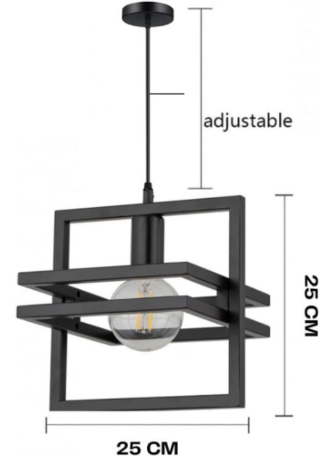 Modern Black chandelier Light – Premium Black Iron Chandelier for Dining, Living Room, Bedroom (Bulb Not Included) - Image 2