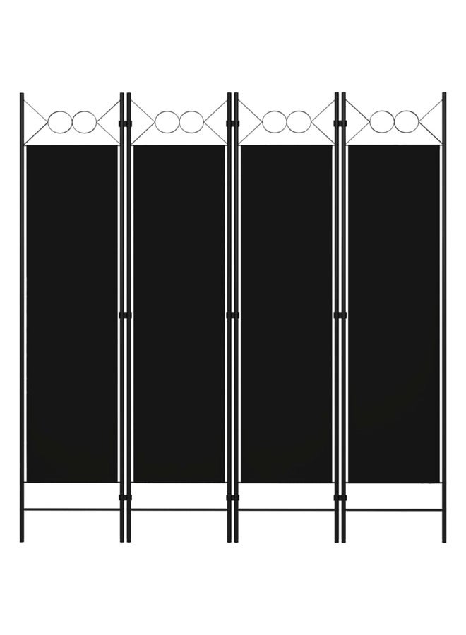 فيداكسل مقسم غرفة ذو 4 ألواح أسود 160×180 سم 320705 - Image 1