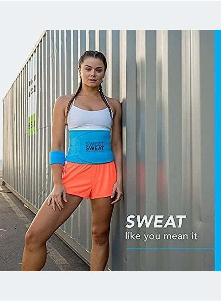 SPORTS RESEARCH - Sweet Sweat Waist Trimmer Belt Neon Blue Medium - Image 1