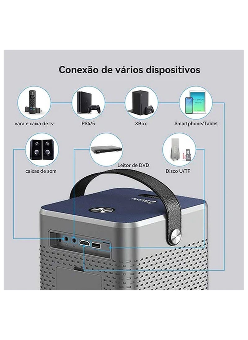 Blulory - Blulory T3 Movie 3D Projector 4K Full HD 1080P Native Cinema Beamer Android WiFi Projector For Outdoor Movies Support Android - Image 1