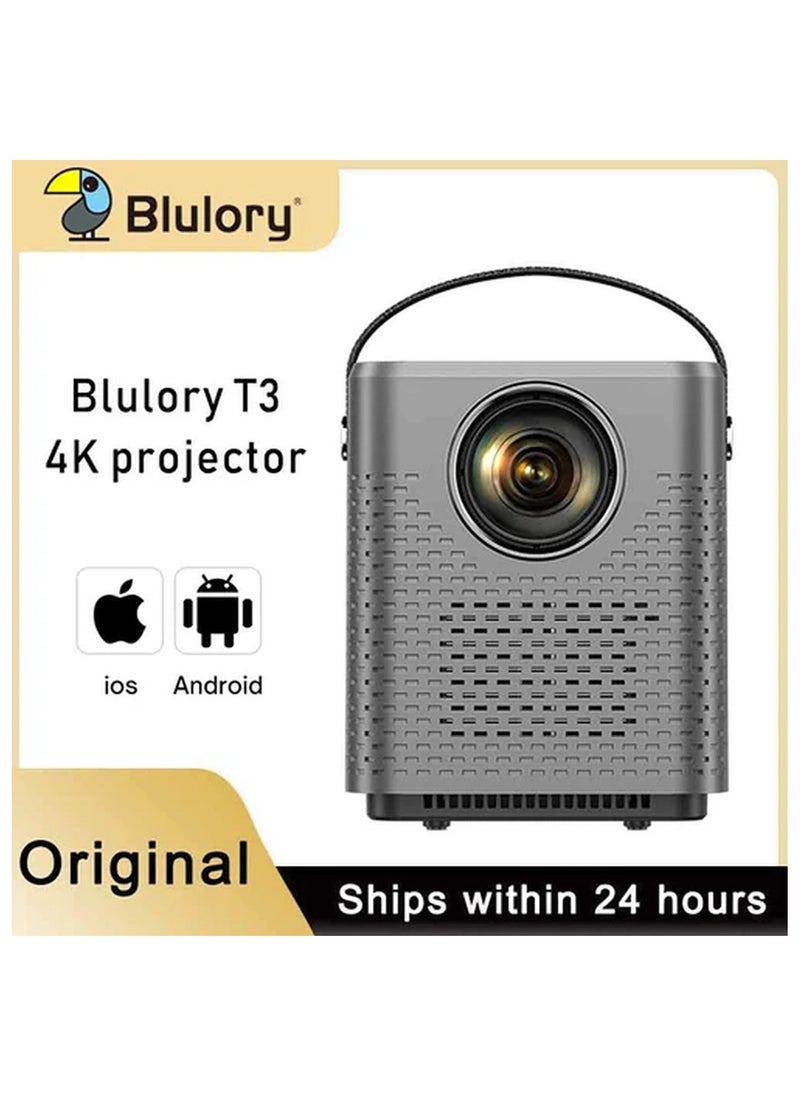 Blulory - Blulory T3 Movie 3D Projector 4K Full HD 1080P Native Cinema Beamer Android WiFi Projector For Outdoor Movies Support Android - Image 1