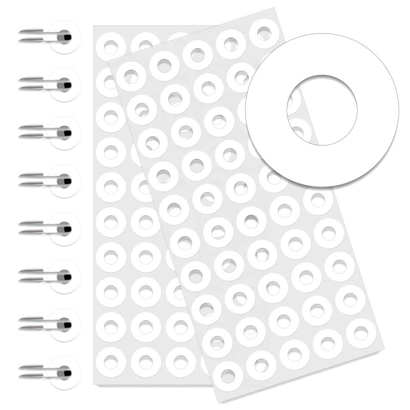 Anylabel 2500 Pack Self-Adhesive Hole Reinforcement Stickers, 1/4" Diameter Hole Punch Reinforcement Labels for School Home and Office, White, Non-Printable - Image 1