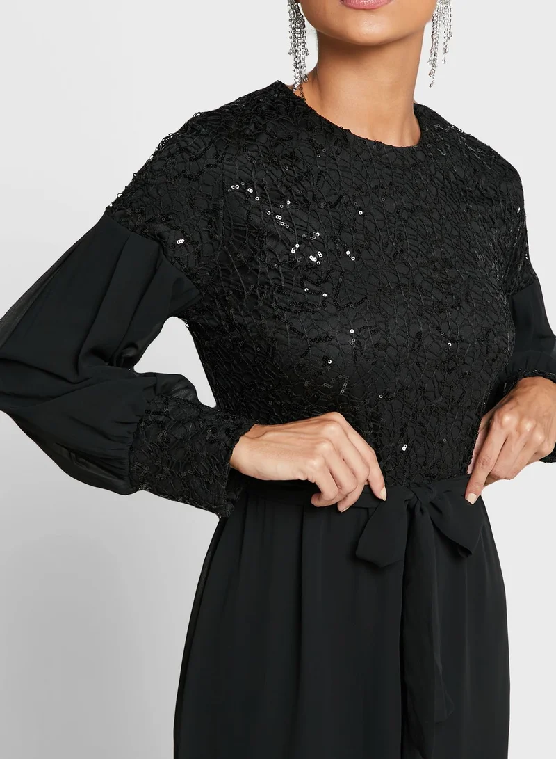 Khizana Shimmer Detail Jumpsuit