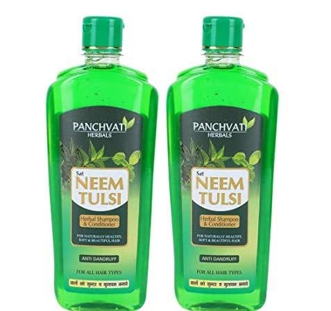 Panchvati Neem Tulsi Hair Shampoo 450 ml (pack of 2 x 450 ml) neem shampoo for hair fall & anti dandruff - Image 1
