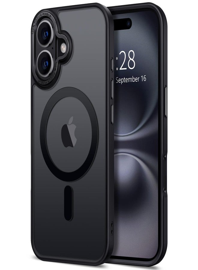 Hython Case for iPhone 16 Plus Case Magnetic Translucent Matte Phone Cases 6.7" [Compatible with MagSafe] Thin Slim Fit Shockproof Bumper Hard Protective Cover for Women Men Girls, Frosted Black - Image 1