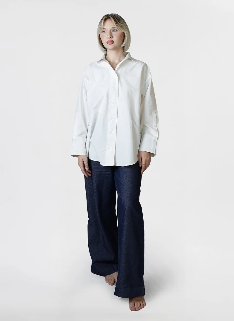 Jimmy Le Bond Poplin Oversize Fit Button Down Shirt
