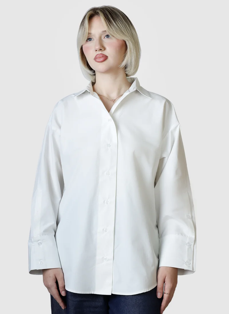 Jimmy Le Bond Poplin Oversize Fit Button Down Shirt