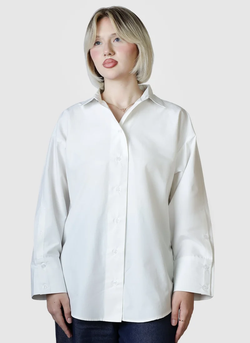 Bond Poplin Oversize Fit Button Down Shirt