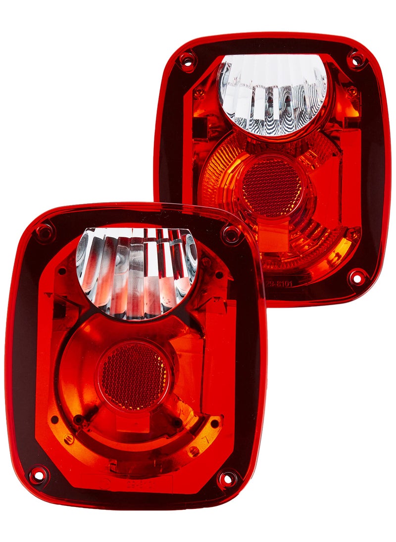 RAMPAGE PRODUCTS RAMPAGE PRODUCTS Rampage Taillight Conversion Kit w/Euro Lenses | Pair, Brite Color | 5307 | Fits 1976 - 2006 Jeep CJ, Wrangler YJ, LJ & TJ  - Image 1
