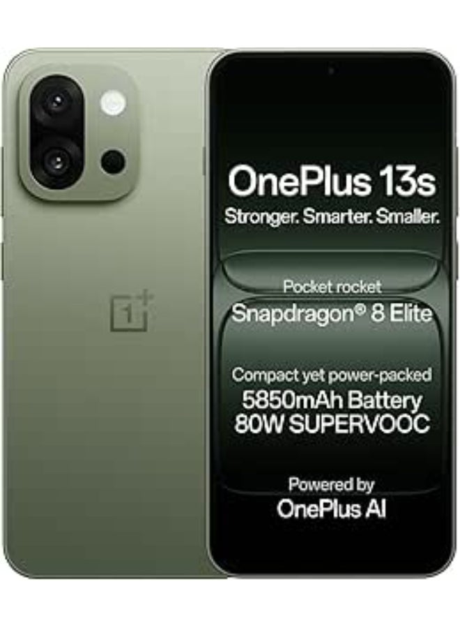 OnePlus 13s Dual SIM 5G Smartphone (Indian Version) | Green Silk | 12GB RAM + 256GB Storage | Snapdragon® 8 Elite | AI Features - Image 1